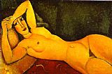 Reclining Nude with Left Arm Resting on Forehead by Amedeo Modigliani